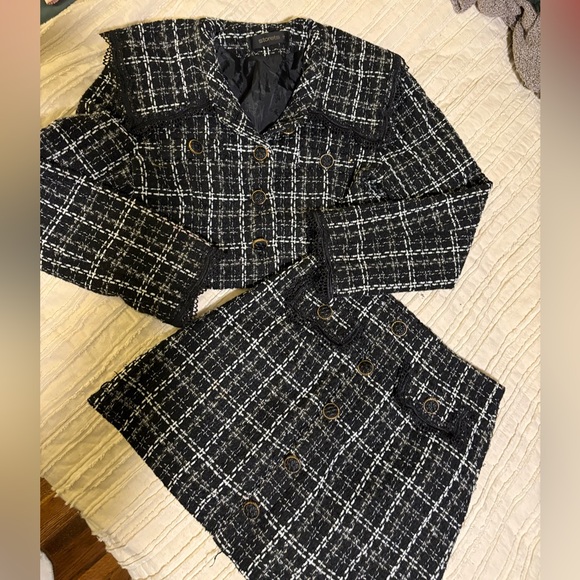 Storets - Black & White Tweed “Ayla” Skort Set - S (fits XS) - Picture 4 of 5